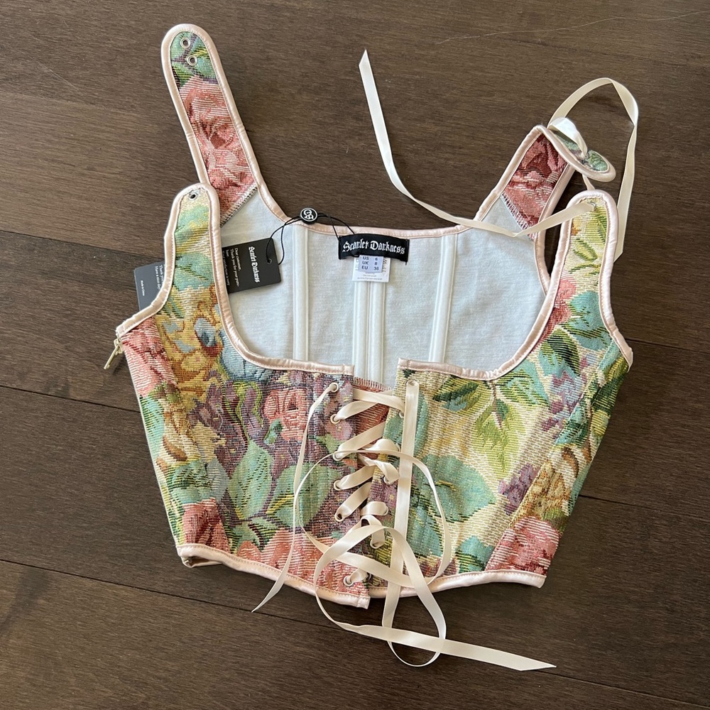 Darling Floral Corset Top - Multicolor